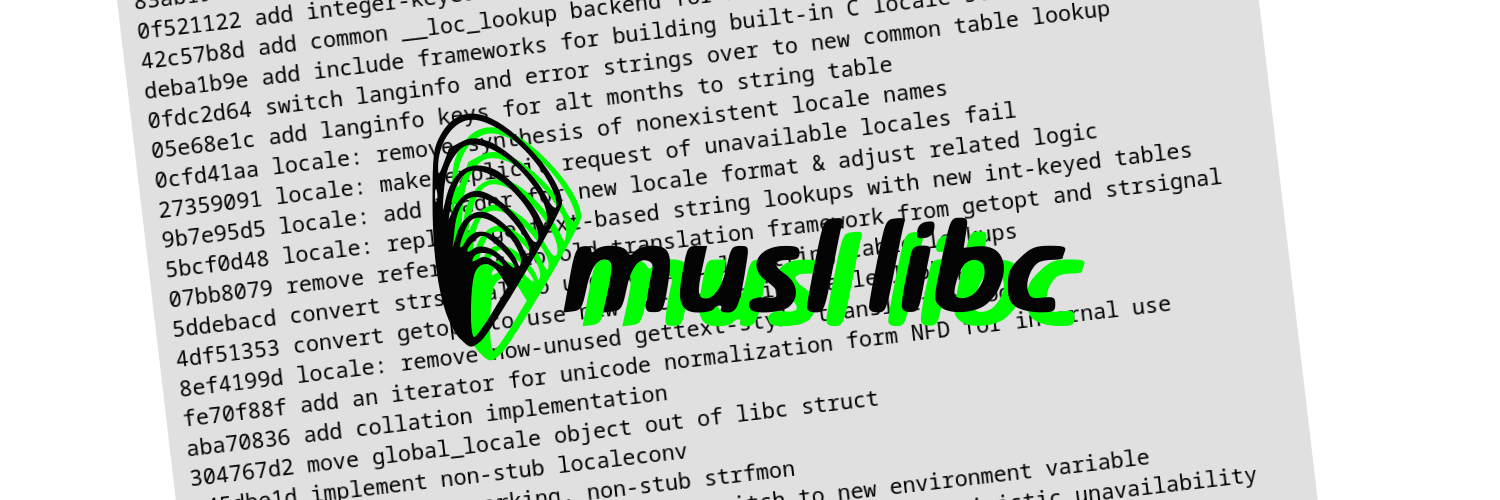 Musl logo with some of the patches